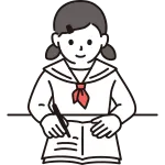 Female Student Studying SVG Icon